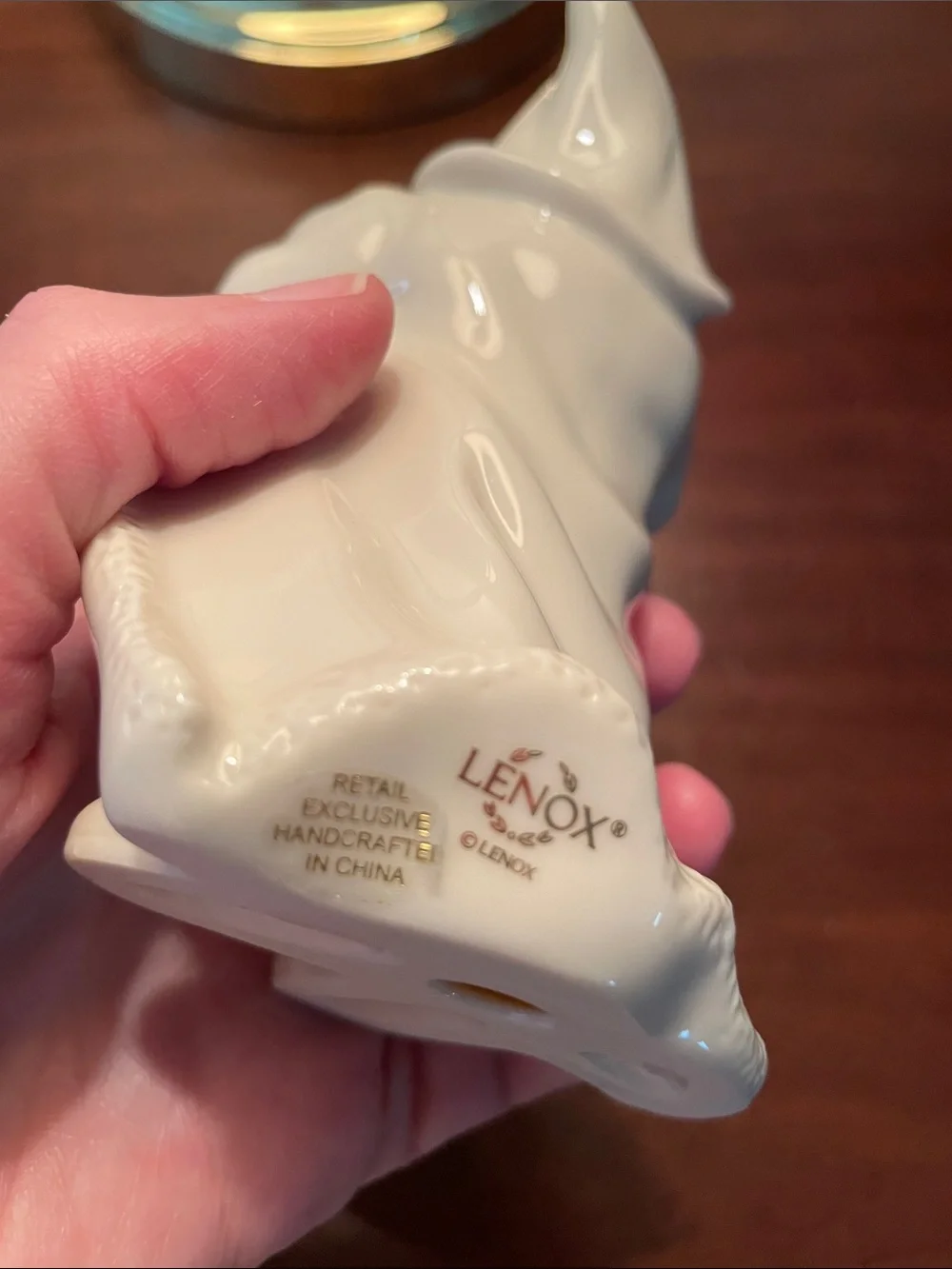 Lenox Glossy Cream Santa Figurine with Gold accents - Santa playing Violin | EUC